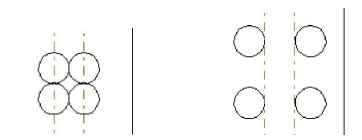 圖 5-3（a）按圖形偏移距離計算 圖 5-3（b）按圖形間距計算